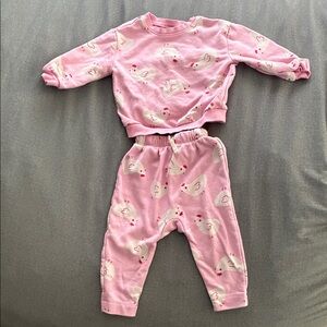 Old Navy Toddler Pink Chicks Sweat Set
